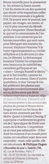Article Le monde 24/01/2011