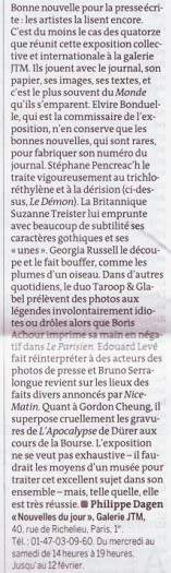 Article Le monde 24/01/2011