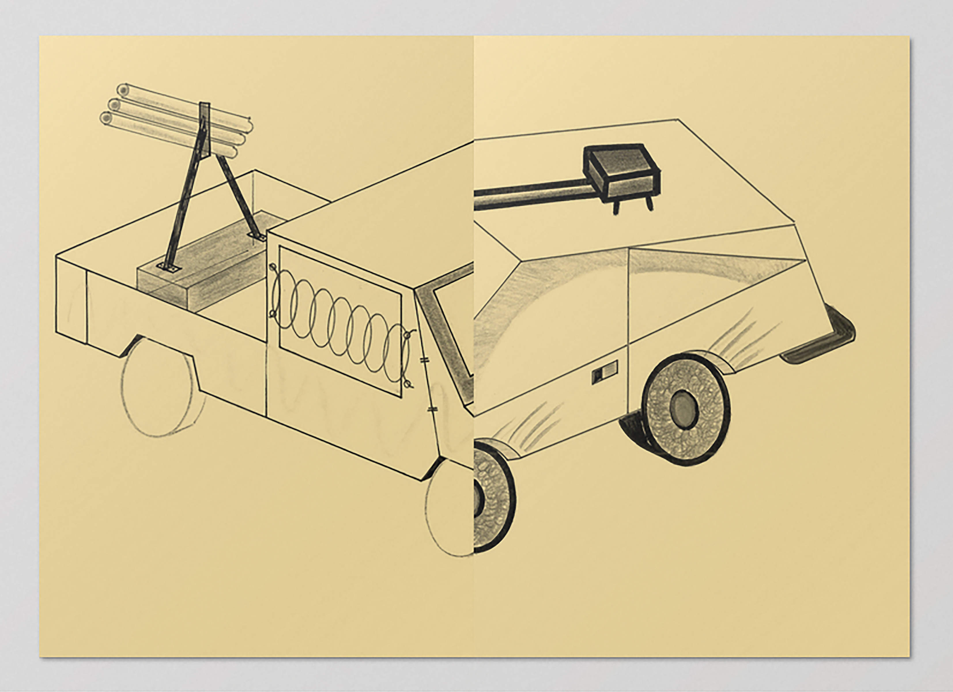 DIY War Cars,  24 Pages 14 x 20 cm b/w Photocopy 100 Copies Nieves Books 2017